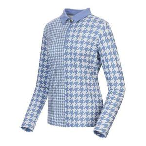 [마코](여성)하운드투쓰 패턴 카라 티셔츠_MKW3TS02