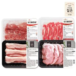 [도드람한돈 프리미엄xTHE 짙은] YBD품종 삼겹/목심/등심꽃살 각 400g+등심덧살 300g 1.5kg