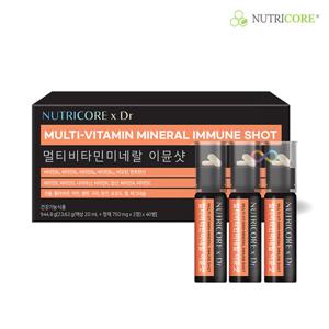 [4/11-15+레몬즙 증정][뉴트리코어] 멀티비타민미네랄 이뮨샷 1박스 (40병)+레몬즙(공)