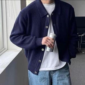 [짝꿍닷컴]3컬러 남성 캐주얼 심플 카라넥 가디건 자켓 IS-JK18