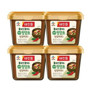 [CJ]해찬들 물로만 끓여도 칼칼한 청양초 된장찌개양념 450g x4개