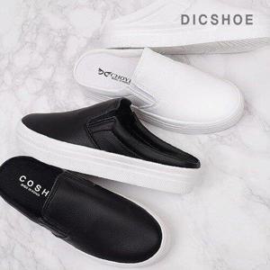 [딕슈]딕슈 여성 심플 슬립온 뮬 블로퍼 키높이 슬리퍼 A838