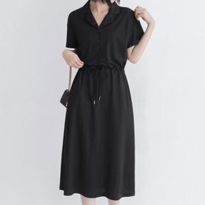 ★무료배송★허리끈 인견 반팔 원피스 부드러운 촉감 시원한 인견 원피스