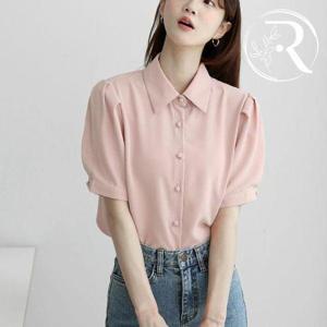[디자이어로즈]여성 반팔퍼프 여름 셔츠블라우스