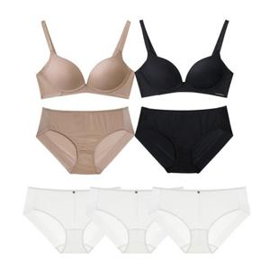 [Wonderbra] 퓨징 볼륨 노와이어 브라팬티 4종세트+팬티3종 택 1