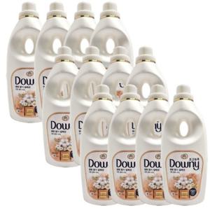 다우니 초고농축 섬유유연제 1L 용기(드럼/일반겸용) 생화향기 코튼퓨어 러브 용기x12개