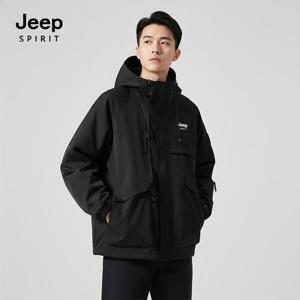[지프]JEEP SPIRIT 지프로고 후디 바람막이 블랙 (JSSPJK61)