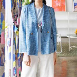 [디아스토리]트위드라이크 심플 재킷 (AGSPJK01) 블루