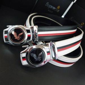 사선 패턴 소가죽 자동버클 남성용 캐주얼 벨트 선물용 WFMCVE4