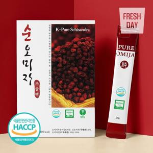 [무설탕] 국내산 100% 문경 명품 순 오미자 추출액 스틱 2박스 (30포×20g)