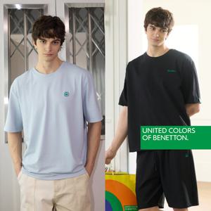 [앱5%할인][베네통][정품](28차) 남성 시어서커 티셔츠 2종+ 와이드팬츠1종