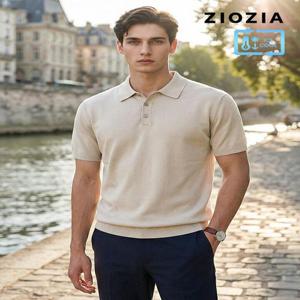 [지오지아]워셔블 미라쿨 3버튼 린넨 카라 니트 (ABE2ET1101)