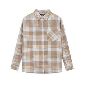 [잠뱅이]여성)  체크 셔츠(오버핏)_AM3WWH652-BE