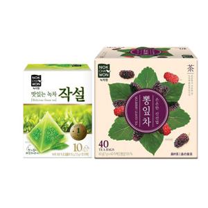 [녹차원]국내산뽕잎차 40티백 + 맛있는 녹차작설 10티백