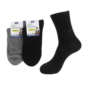 남자양말 남성용 면100 무지 중목 케쥬얼 검정 1켤레