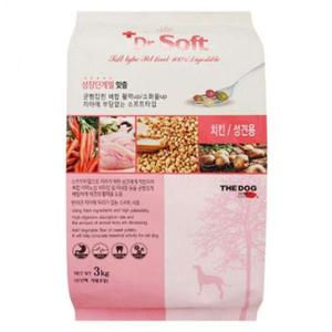 애견 사료 닥터소프트 치킨 어덜트 3kg 성견 반려견