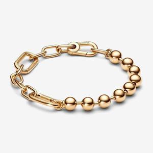 [해외배송] 판도라 미 메탈 비드 링크 체인 팔찌 562793C00