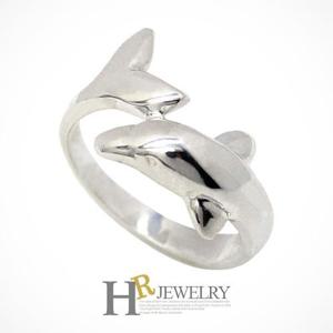 [호림쥬얼리]실버92.5 은반지 히트 세련_예쁜(HR)실버 유광 돌고래 반지(NO.20737)