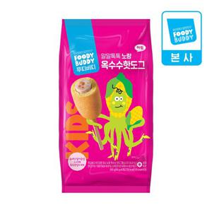 [푸디버디] 알알톡톡 노랑 옥수수핫도그 300g 1개