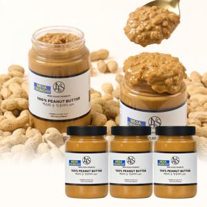 [야스티] 아르헨티나산 하이올레익 땅콩 100% 순 땅콩버터 크런치 500g X 3개