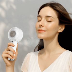 [시크릿특가] 프롬비 미스트 아이스제트 급속 냉각 에어컨 휴대용 선풍기 손풍기 FF249