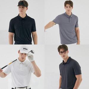 [PGA]PGA 남성 데일리 컴팩트 반팔 카라 티셔츠 5종세트
