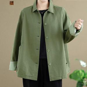 [퀸이즈] [~77까지]레츠루 베이직 카라 간절기 면 자켓