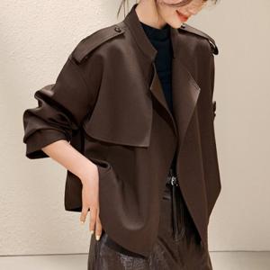 [몽벨리즈]모카라펠트렌치숏자켓 mde2302385