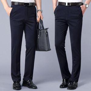 남자 네이비 여름 정장바지 스판 링클프리 일자 팬츠 WEC7BD7