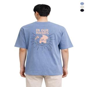 [닉스][NIX]유니) 30′S싱글-캠페인1 티셔츠(세미오버핏) (FNPMCTR786P)