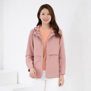 엄마옷 후드 배색 사파리 점퍼 602BNM046 중년여성/50대/60대/마담/빅사이즈/할머니옷