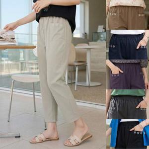 [엄마옷 로즈맘] 무결점꽃자수밴딩바지