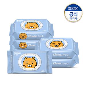 [유한킴벌리]크리넥스 수앤수 물티슈 라이언 캡 80매x6팩