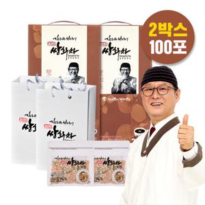 김오곤 원장 진한 쌍화차 50포X2박스(고명 50g 2개 +쇼핑백 2개 포함)