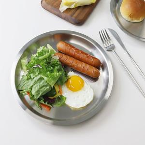 [리본제이]304 스텐 원형 트레이 쟁반 접시 중 26cm / 포스코 생산 최고급 스텐 (100%국내제작)