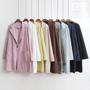 [디자이어로즈 핏] 여자 봄 캐주얼 린넨 싱글자켓 OU0207