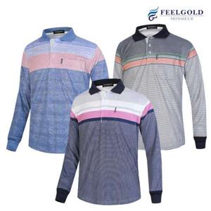 [필골드] 파크타운 프리미엄 패턴 긴팔 카라 티셔츠 3종 B세트 PT232n236