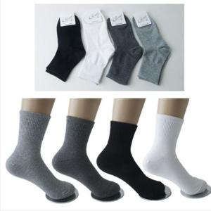 국내산 남성 중목 밴딩 사계절 무지 면 양말 10족세트 (WA25705)
