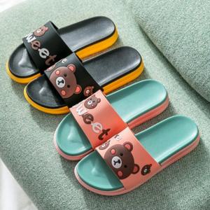 스윗 베어 캐릭터 쿠션 여성 귀여운 실내 슬리퍼 푹신한 실내화