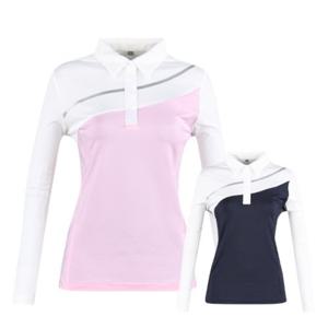 보스케 여성 골프 의류 이너웨어 웨이브 긴팔 카라 티셔츠