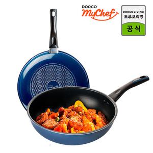 도루코 퓨어 라이트 애쉬블루 프라이팬 2종 (24cm+궁중28cm)