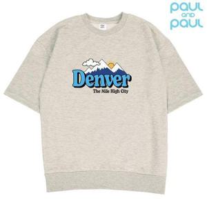 [폴앤폴]덴버 오버핏 반팔 맨투맨 5컬러 남여공용