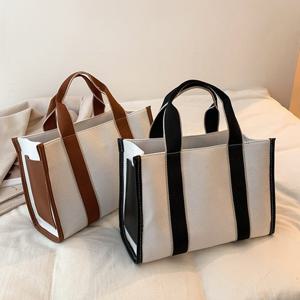 가벼운 캔버스 빅스퀘어백 에코백 크로스 숄더 토드백