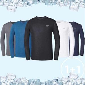 [굿스맨]1+1 쌈지스포츠 남성 얼음장 냉감 쿨티셔츠 아웃도어  이너 긴팔티셔츠 5컬러 1+1