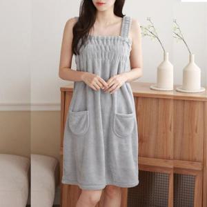 [오노마] ONM 봄 가을 여성 홈웨어 극세사 원피스 잠옷 실내복 ops6