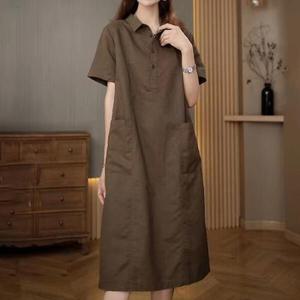 [몽벨리즈]모드니양포켓린넨원피스 mde2300432