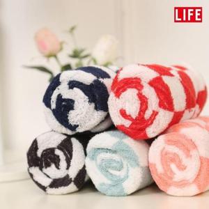 [라이프타올]라이프 먼지없는 코마사 40수 호텔 수건 10장[체스5+솔리드5]