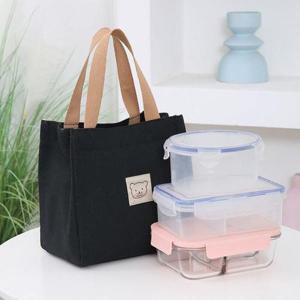 [위드라온]심플 직장인 도시락 가방 여성 미니 에코백 토트백