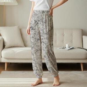 바풀 SN LD 18088 여름 쿨 실내바지 하의 인견바지 파자마 잠옷 시보리