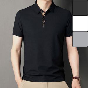 남자 캐주얼 무지 카라넥 PK 반팔 티셔츠 DHT-TSH-SN2004044